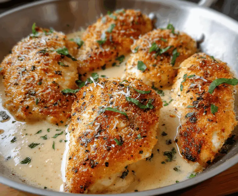 Crispy Parmesan Chicken served with a side of fresh vegetables on a white plate