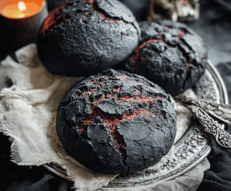 Black Halloween Brimstone Bread