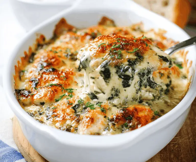 Chicken and Spinach Casserole with Cream Cheese