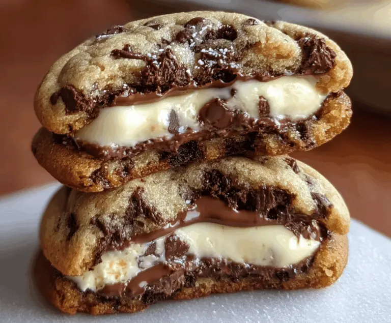 Chocolate Chip Cookies with Creamy Cheesecake Filling