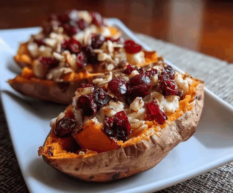 Cranberry Apple Twice-Baked Sweet Potatoes