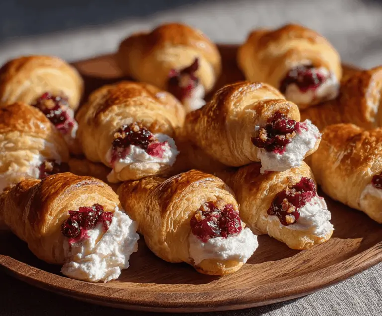 Cranberry Cream Cheese Crescent Bites