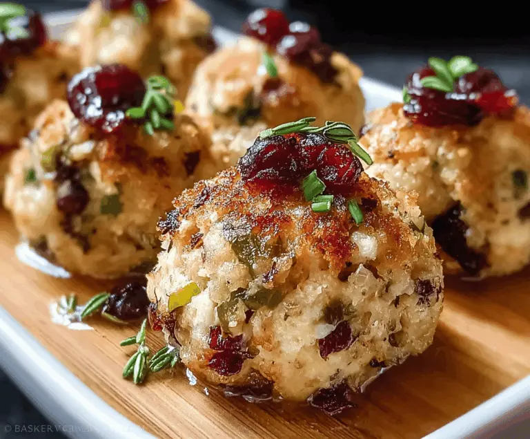 Cranberry Turkey Stuffing Balls