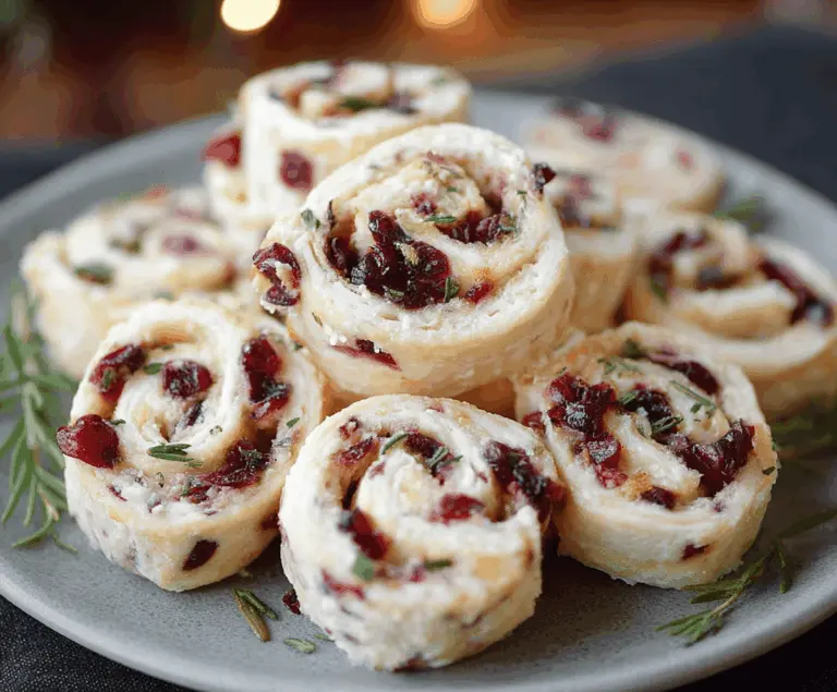 Delicious Christmas Cranberry Pinwheels