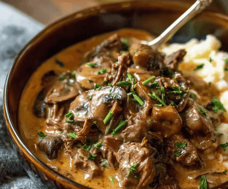 Slow Cooker Beef Stroganoff Stew