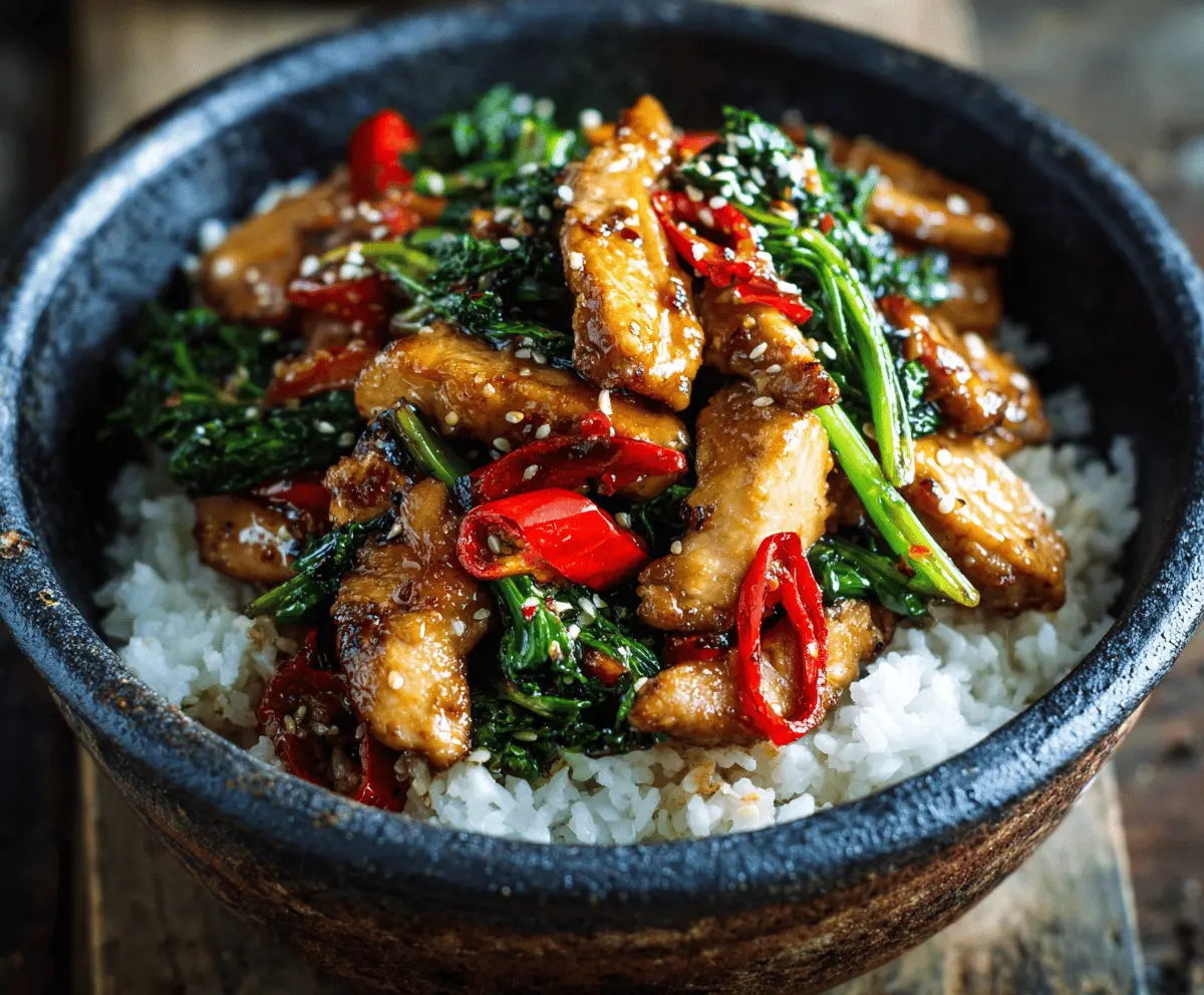 Stir-Fried Chinese Garlic Chicken