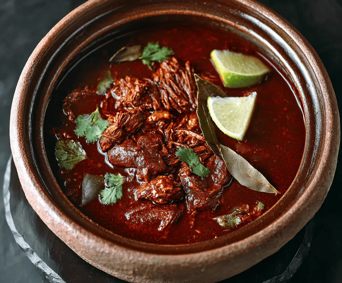 Delicious Mexican Birria cooked in a crockpot, featuring tender meat, rich broth, and traditional garnishes for an authentic flavor experience.
