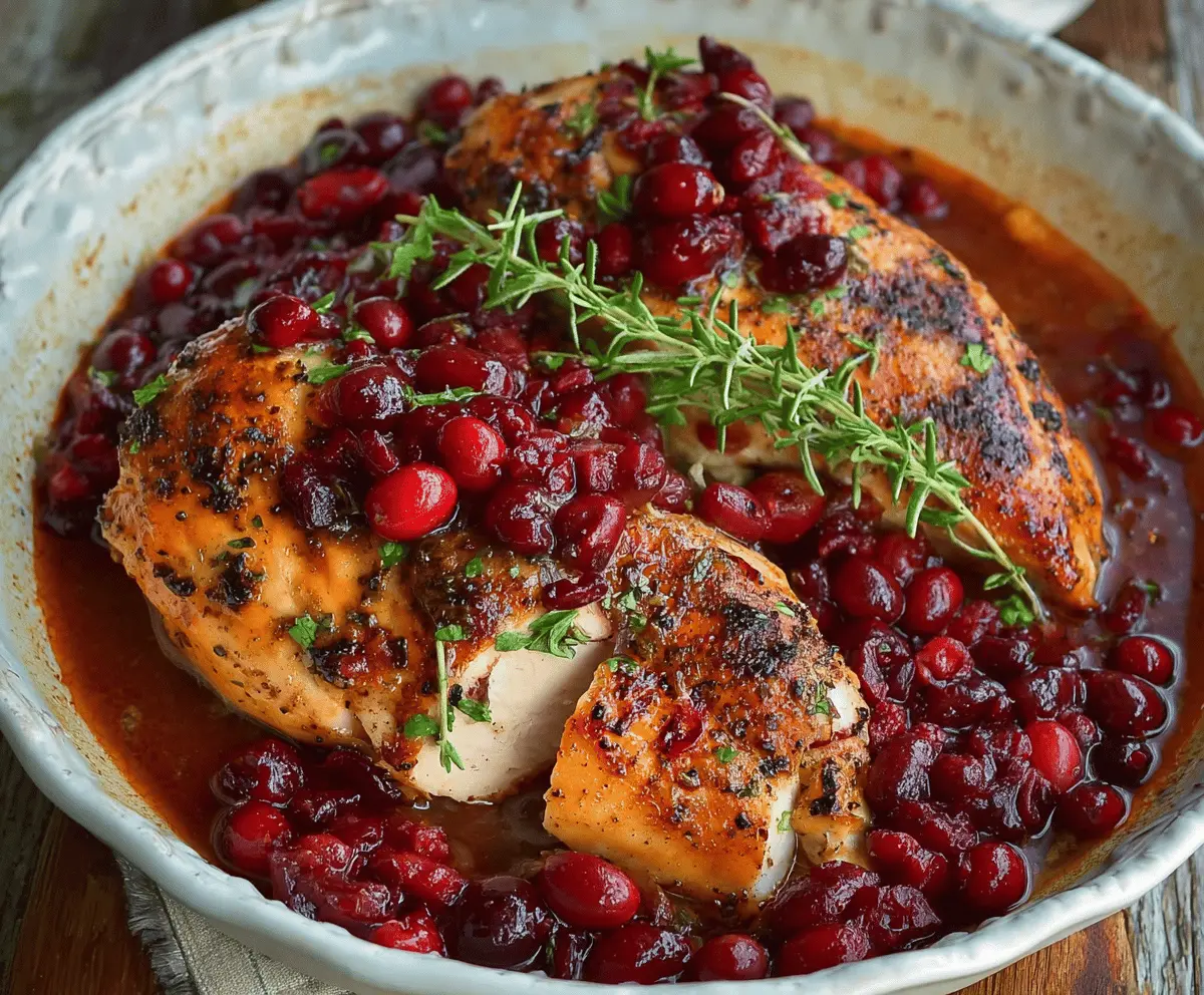 Turkey Breast with Cranberry Orange Sauce