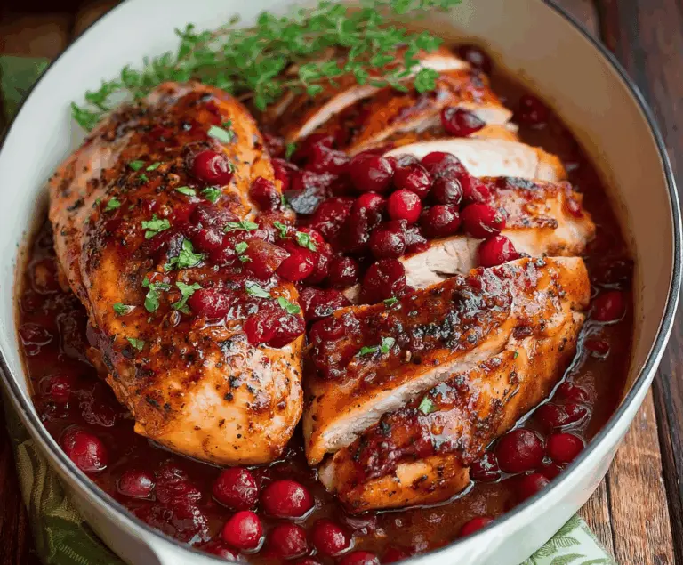 Turkey Breast with Cranberry Orange Sauce