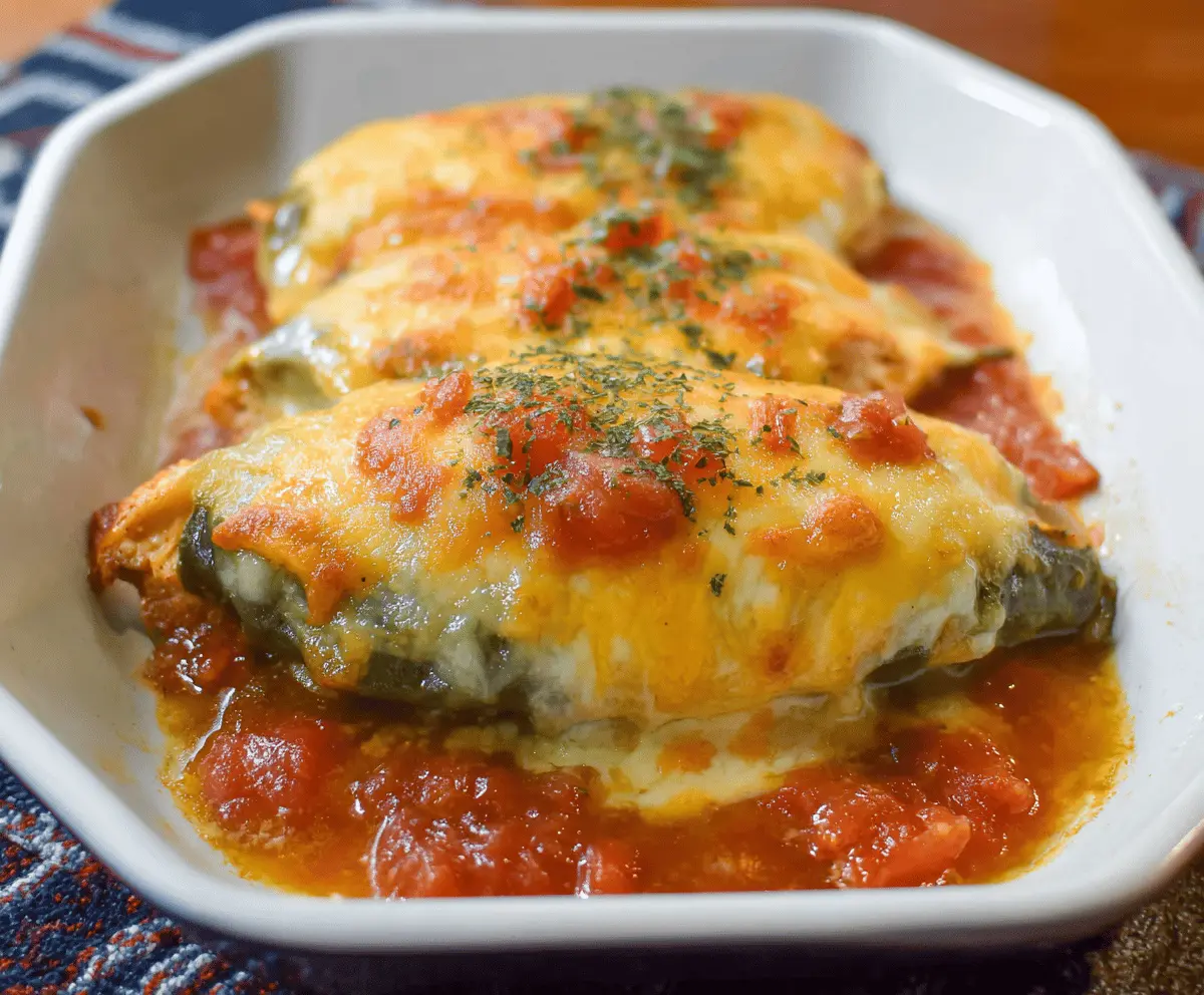 Easy Baked Chicken Chili Relleno