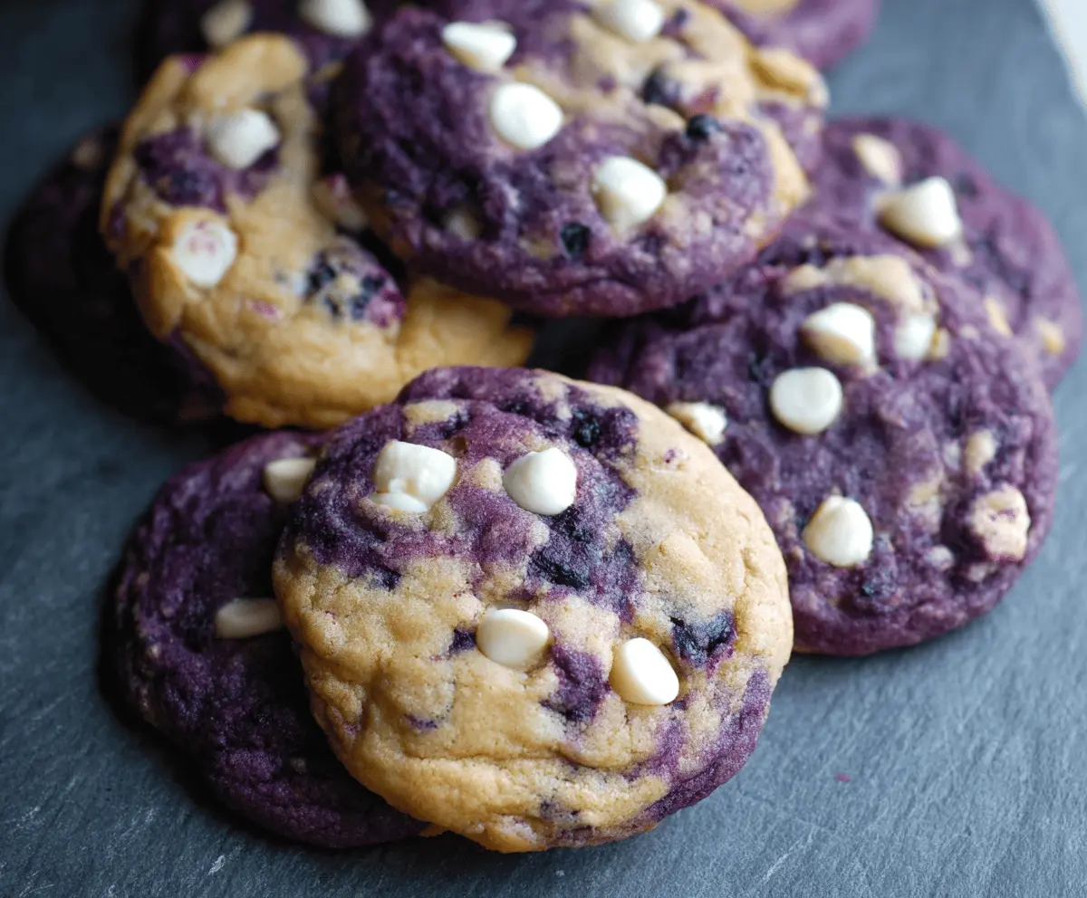 Bakery-Style Blueberry White Chocolate Chip Cookies