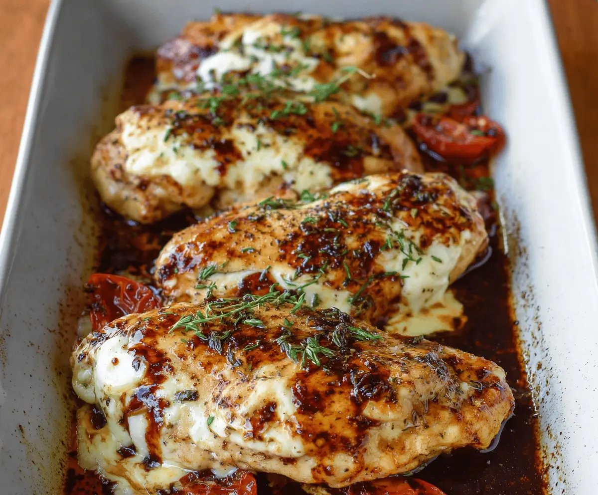 Easy Balsamic Chicken with Mozzarella