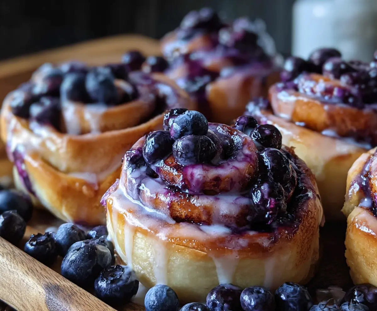 Easy Blueberry Cinnamon Rolls