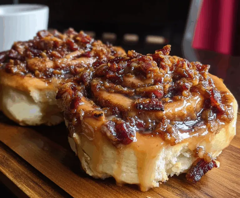 Bourbon Maple Bacon Cinnamon Rolls