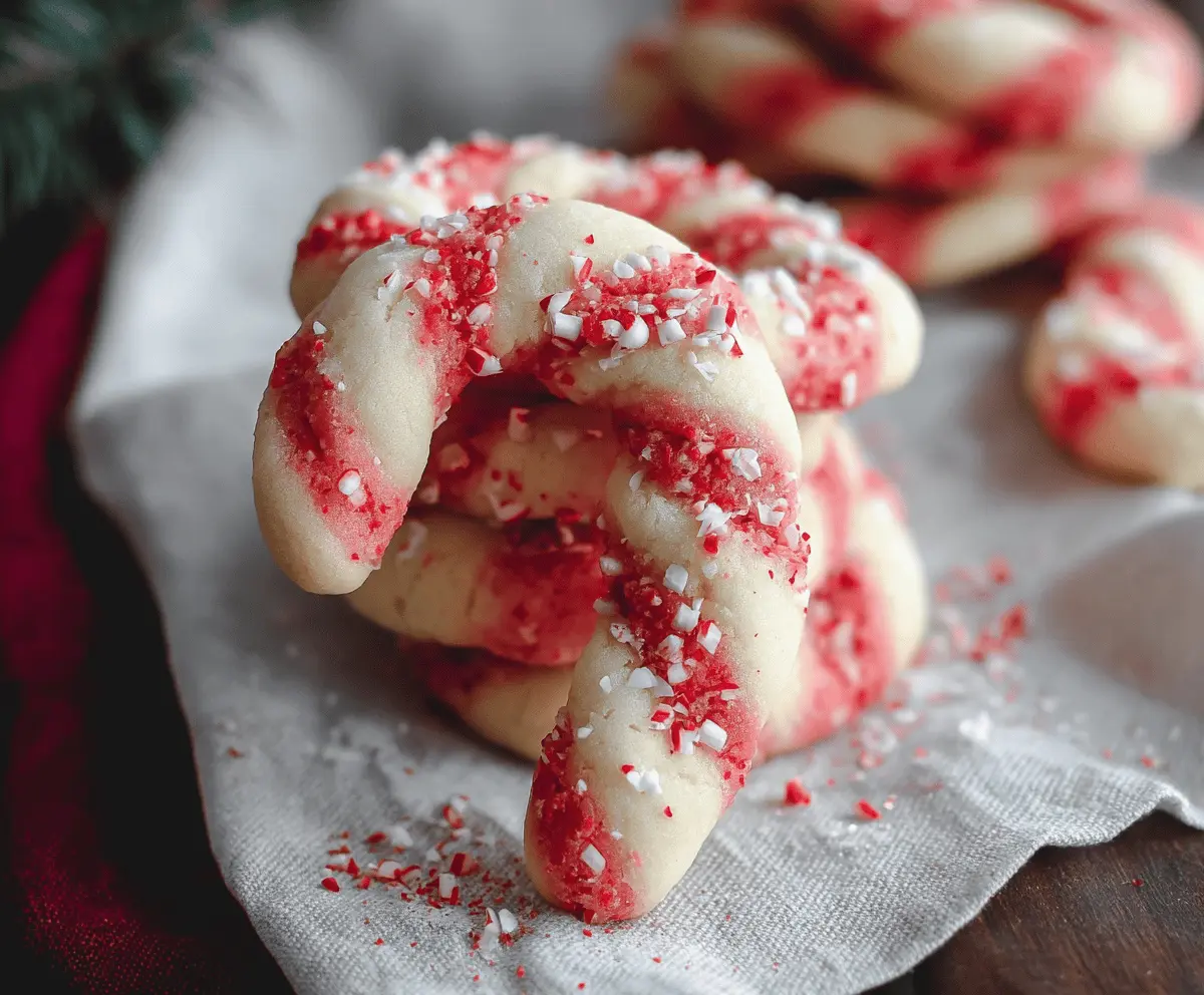 Easy Candy Cane Cookies Recipe