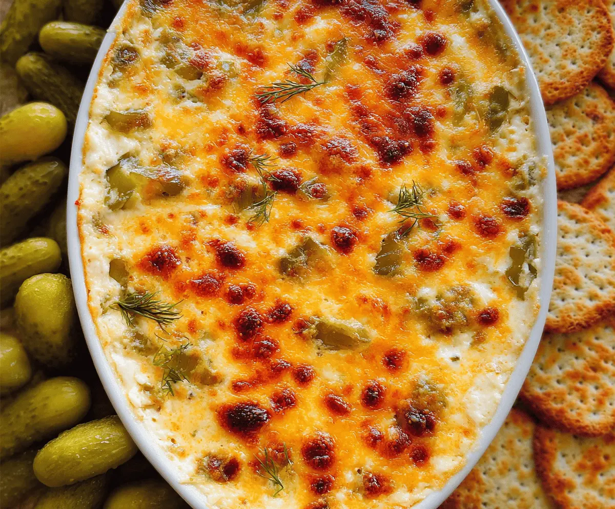 Easy Cheesy Baked Pickle Dip