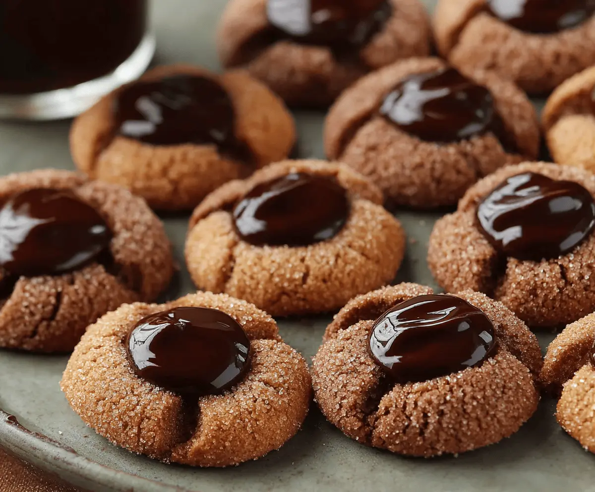 Easy Chocolate Thumbprint Cookies