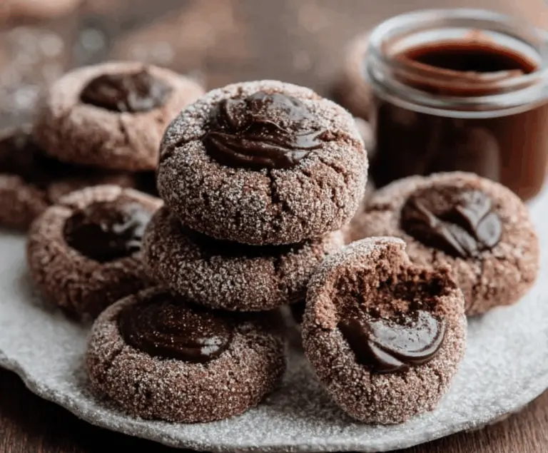 Chocolate Thumbprint Cookies