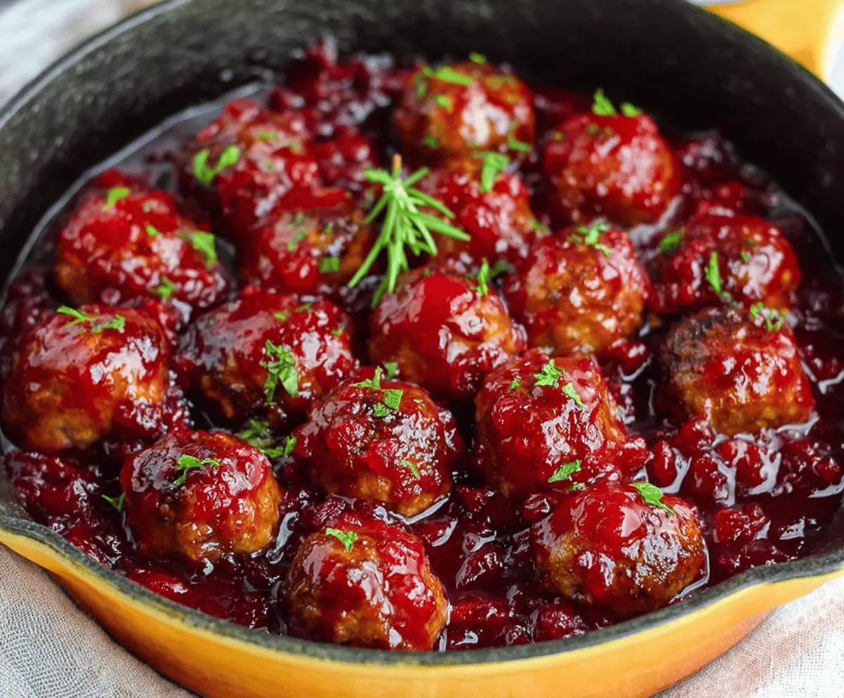 Easy Cranberry Sauce Meatballs Recipe
