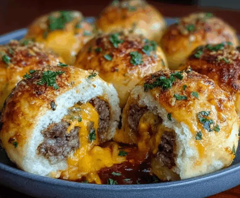 Garlic Parmesan Cheeseburger Bombs