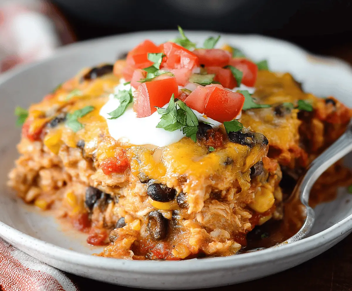Easy Healthy Chicken Taco Casserole