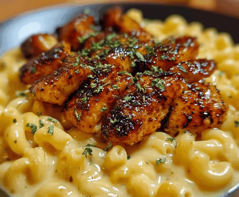 Honey Pepper Chicken with Creamy Macaroni Cheese