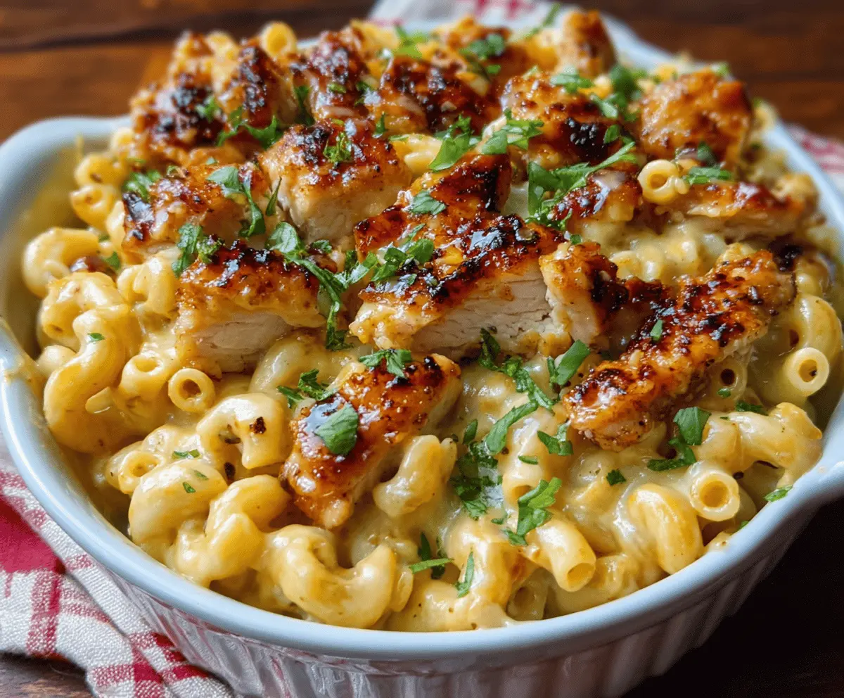 Creamy Hot Honey Chicken Mac