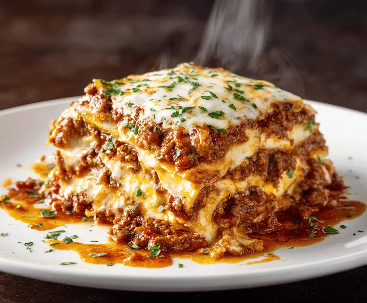 Delicious homemade Maggiano's Lasagna with layers of rich cheese, savory meat sauce, and perfectly cooked pasta.