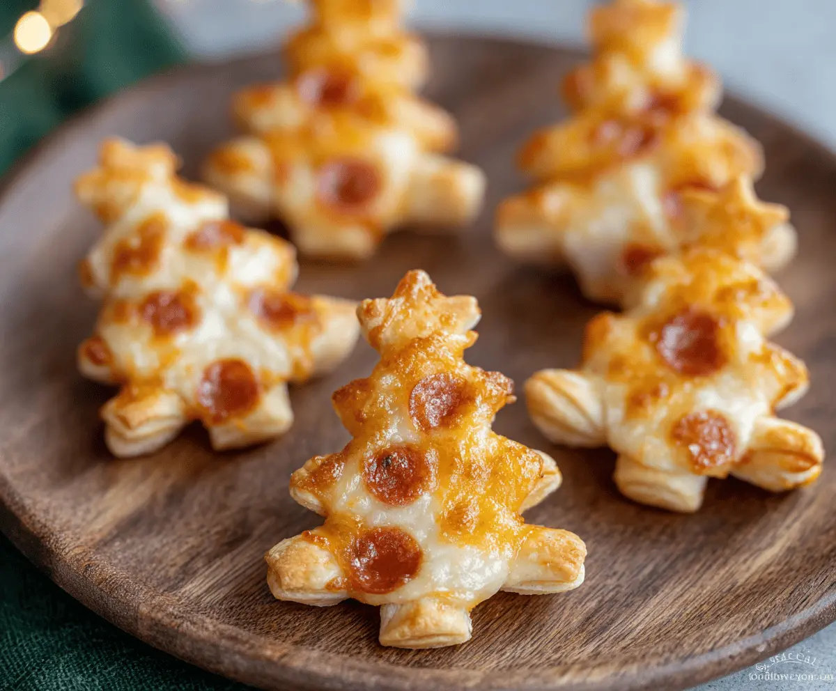 Easy Puff Pastry Christmas Tree Bites