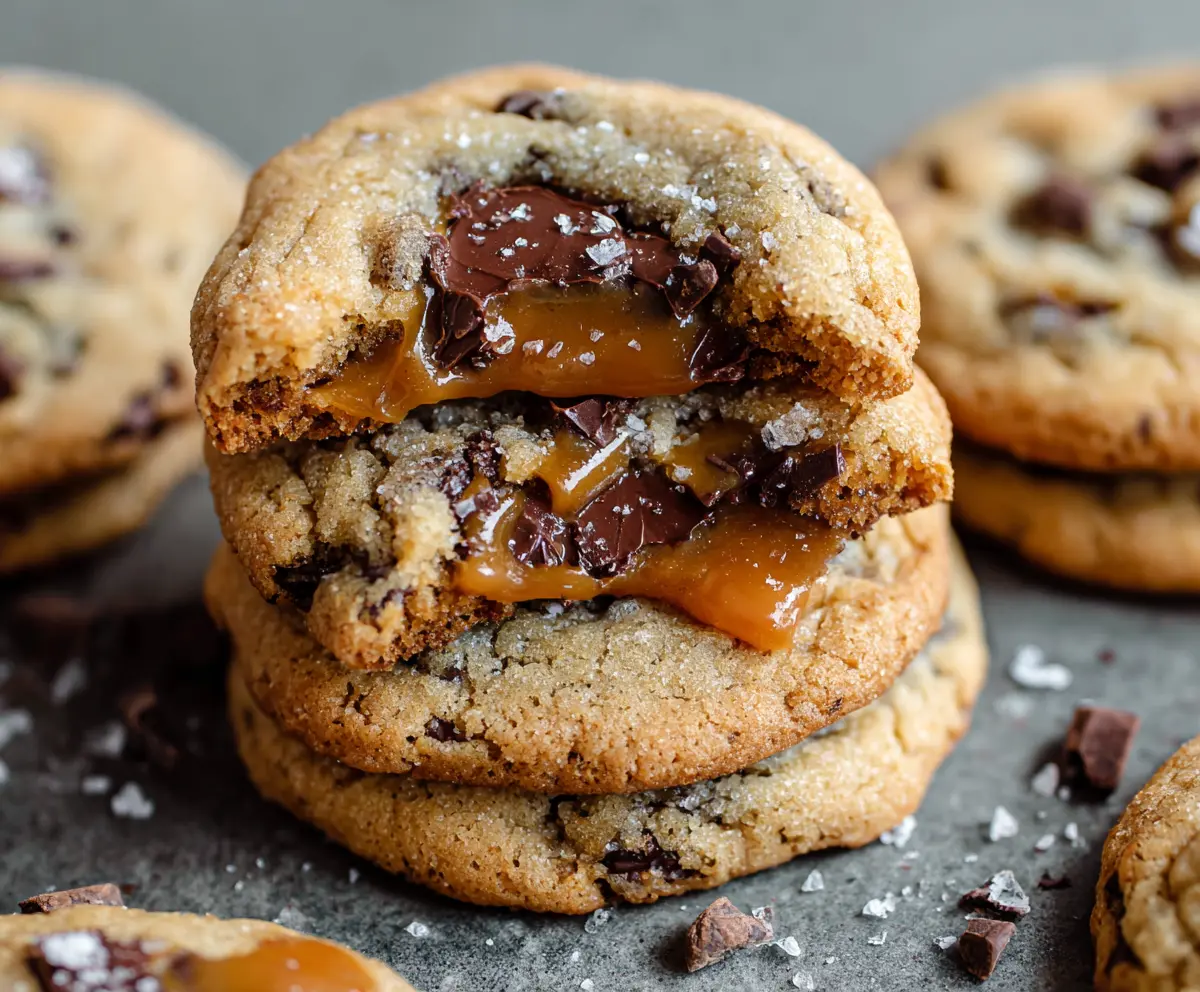 Best Salted Caramel Chocolate Chip Cookies