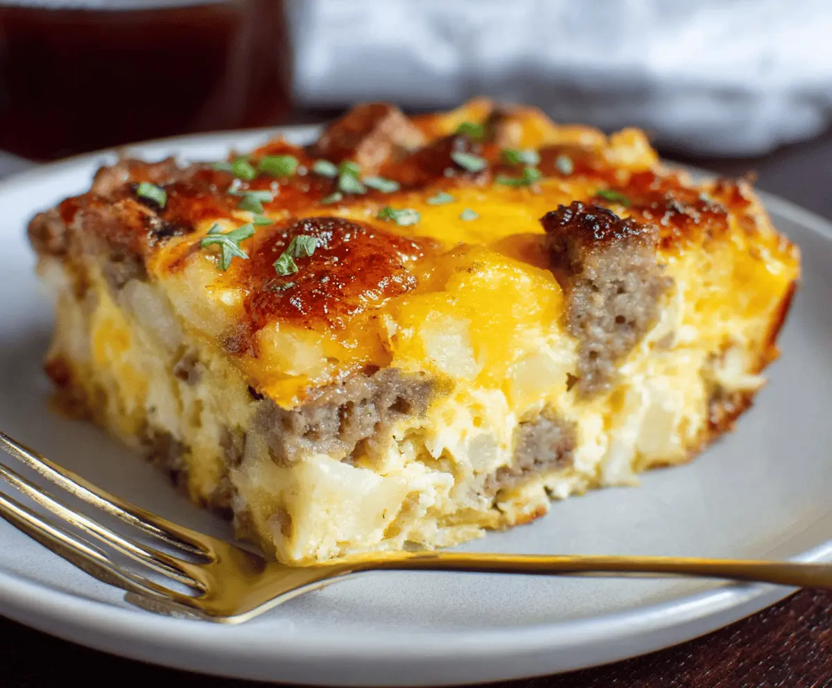 Easy Sausage Egg Casserole