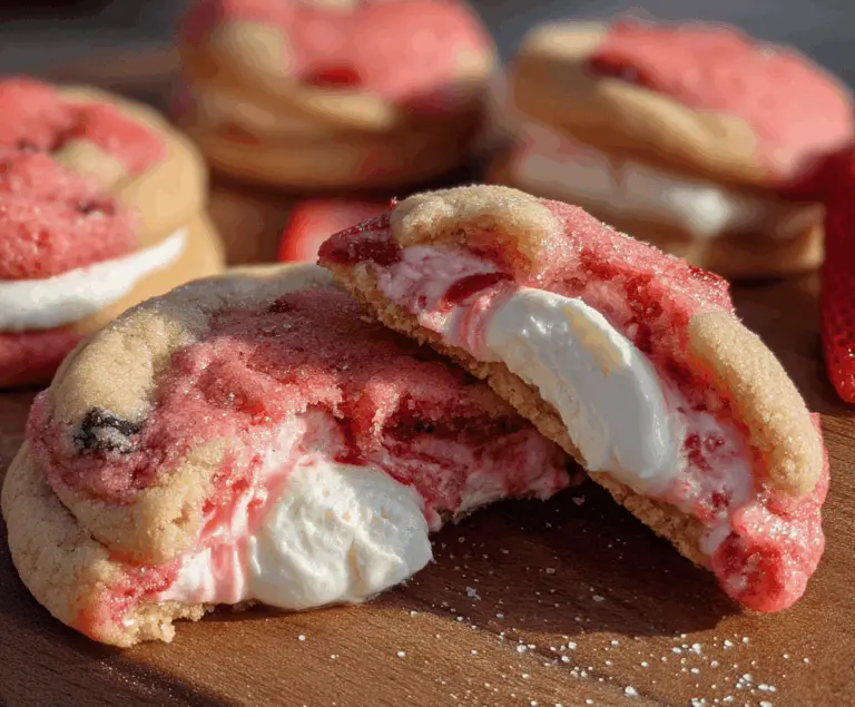 Strawberry Cheesecake Stuffed Cookies