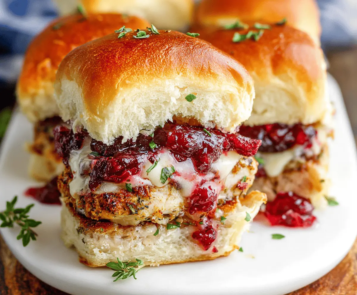 Easy Turkey Cranberry Sliders Recipe