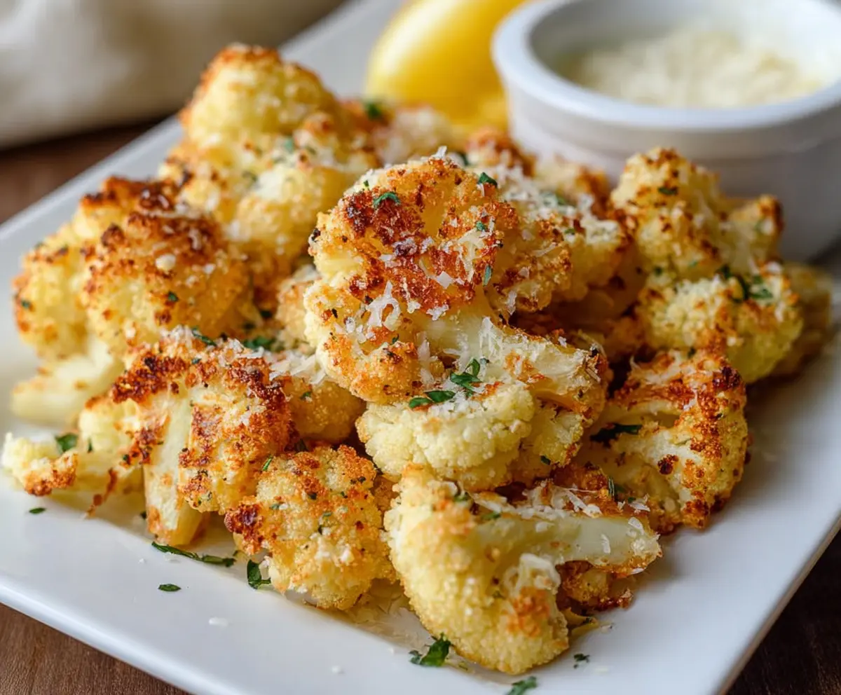 Crispy Air Fryer Parmesan Cauliflower