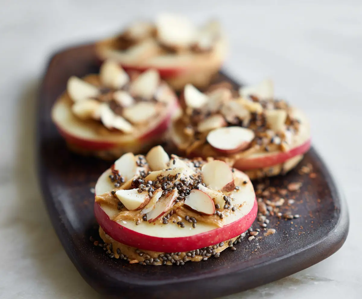 Easy Apple Slices with Almond Butter & Chia