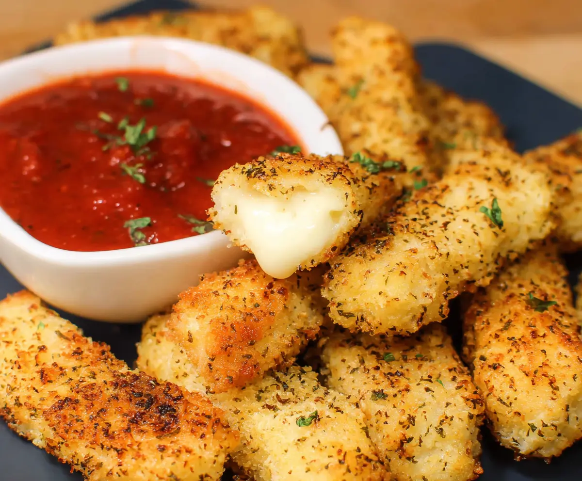 Crispy Baked Mozzarella Sticks Recipe