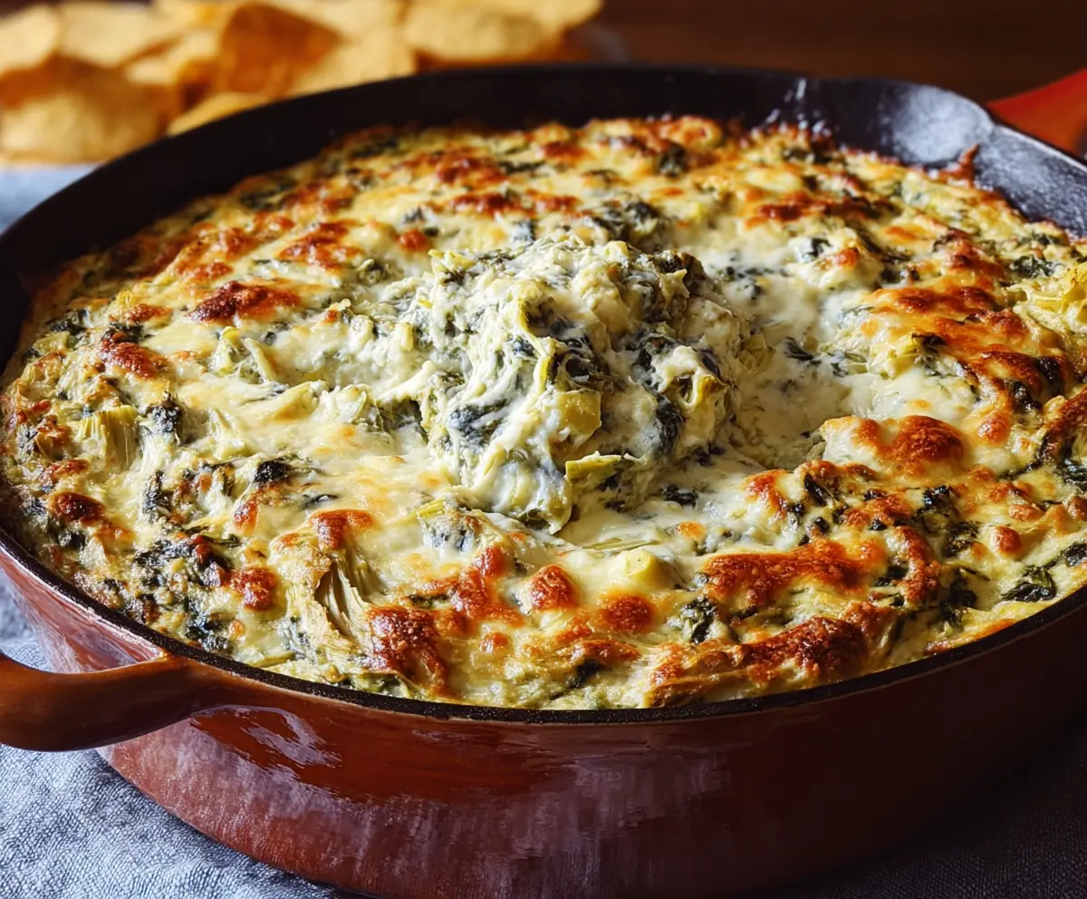 Easy Baked Spinach Artichoke Dip