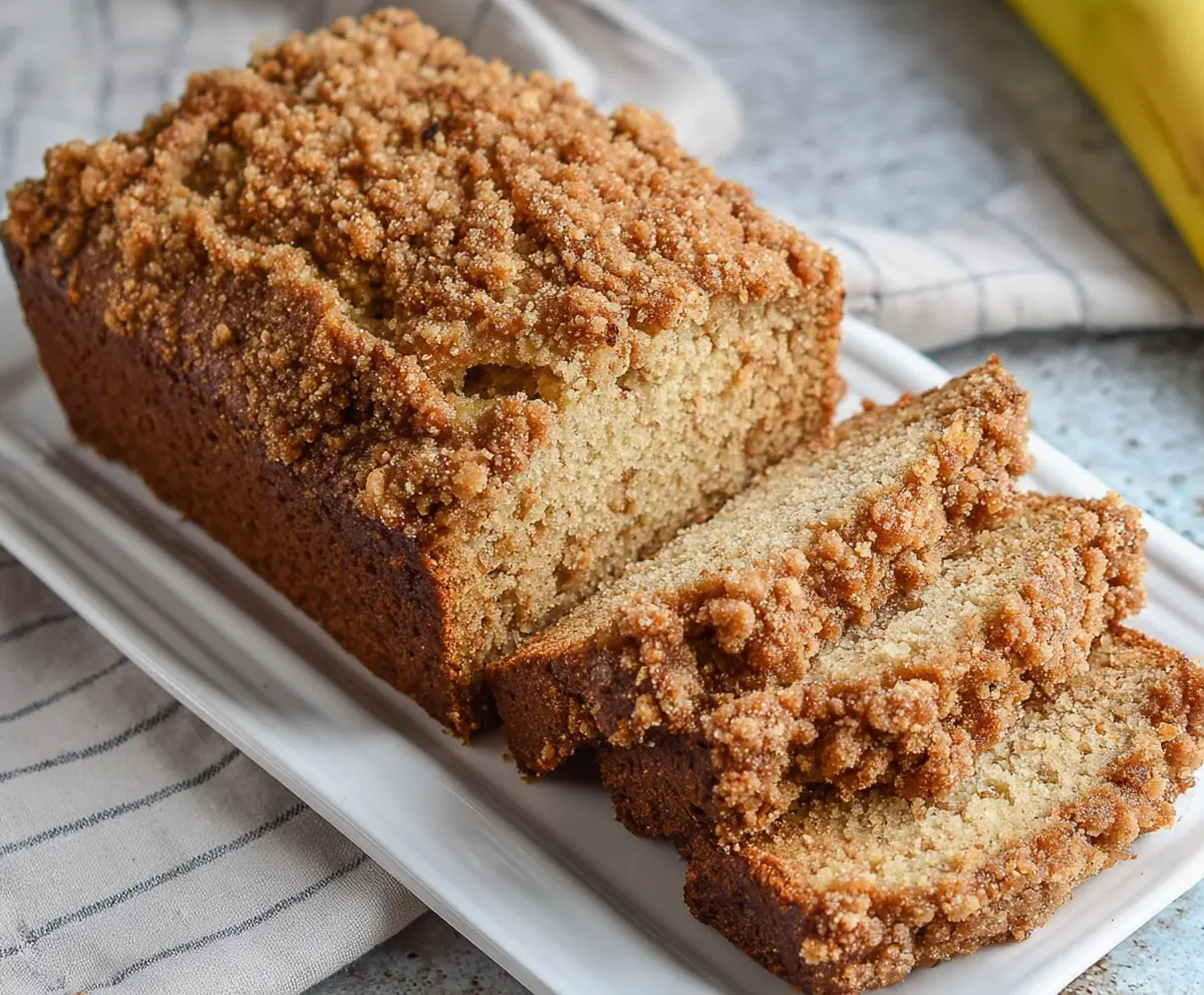 Easy Banana Bread with Streusel Topping