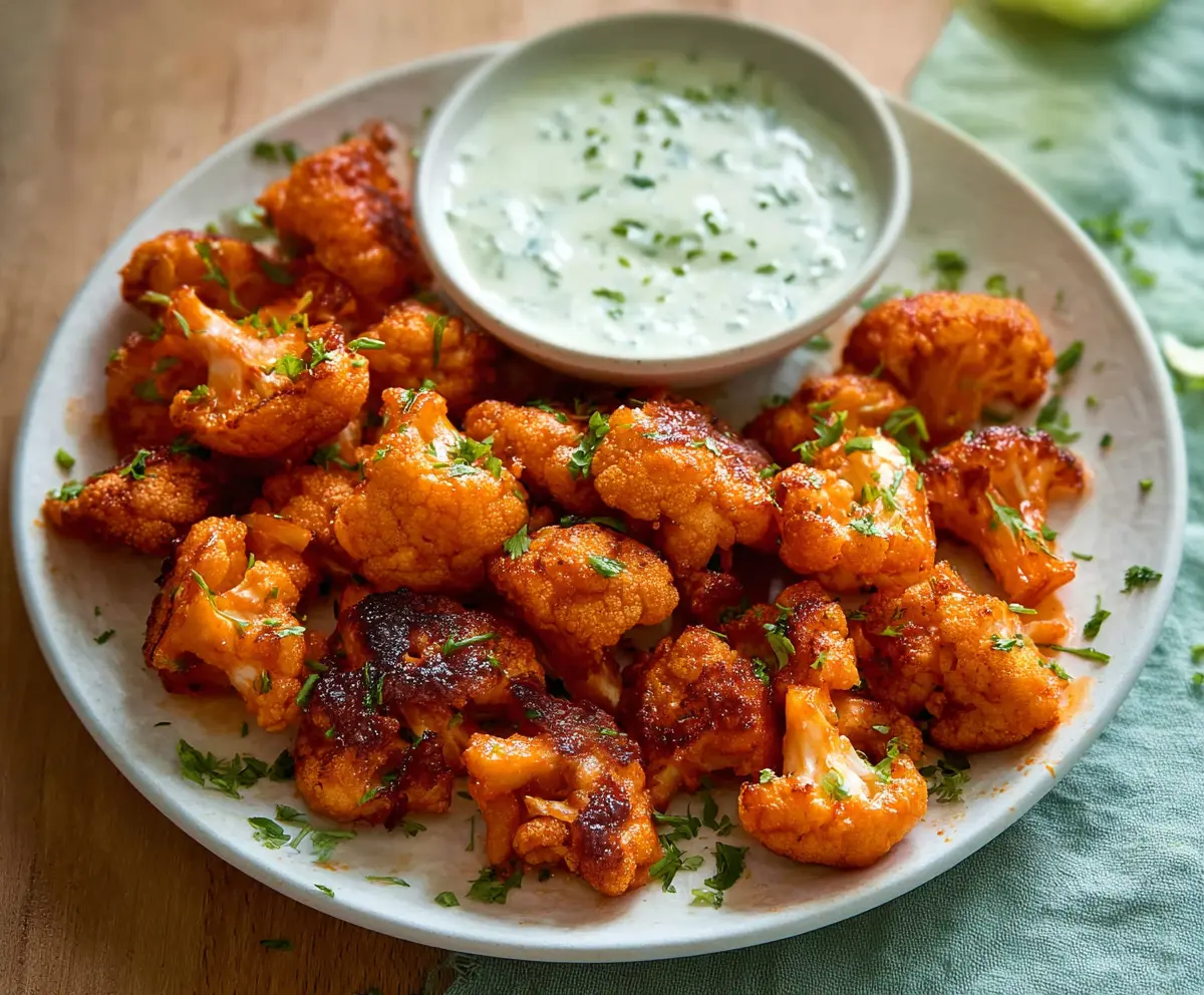 Crispy Buffalo Cauliflower Bites