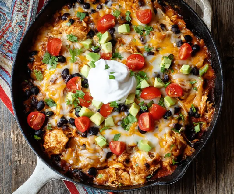 Chicken Black Bean Enchilada Skillet
