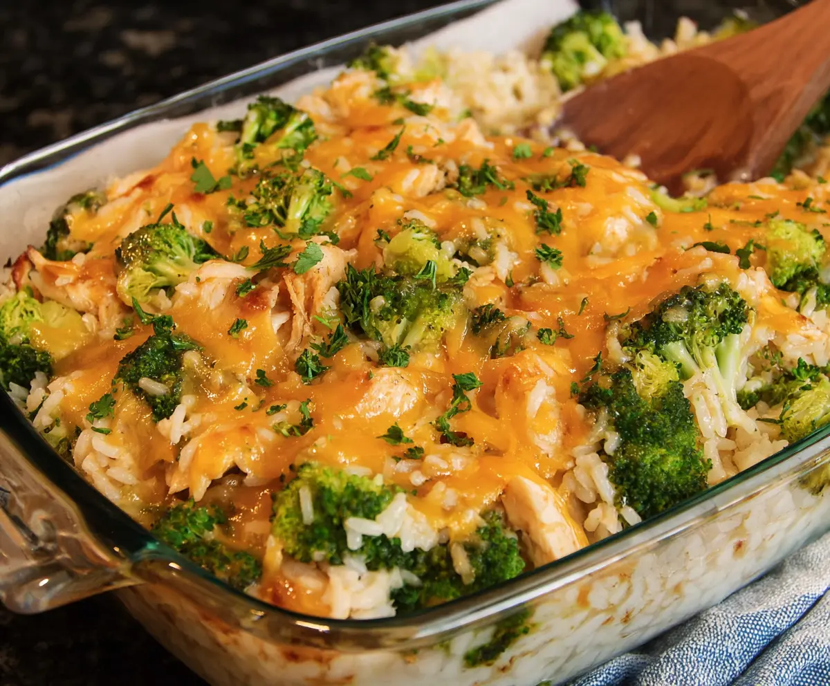 Easy Chicken Broccoli Rice Casserole