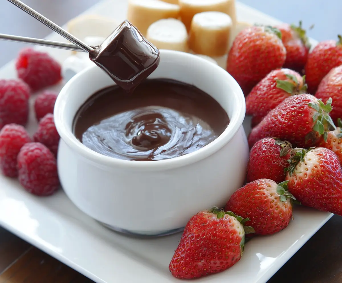 Easy Chocolate Fondue for Two