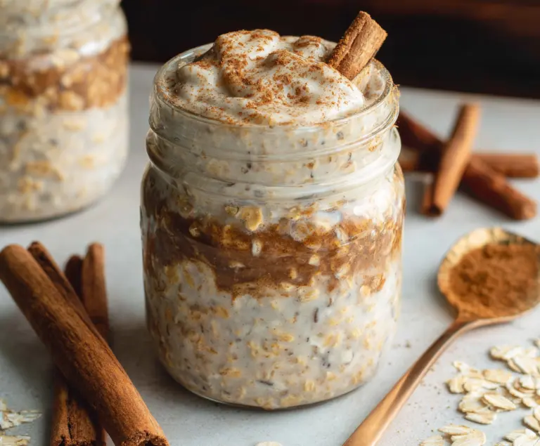 Cinnamon Roll Overnight Oats