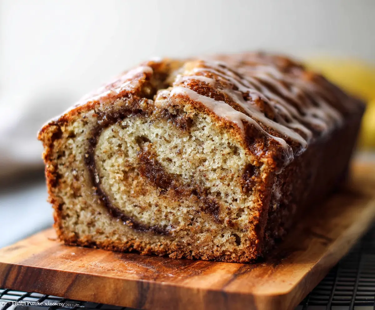 Moist Cinnamon Swirl Banana Bread