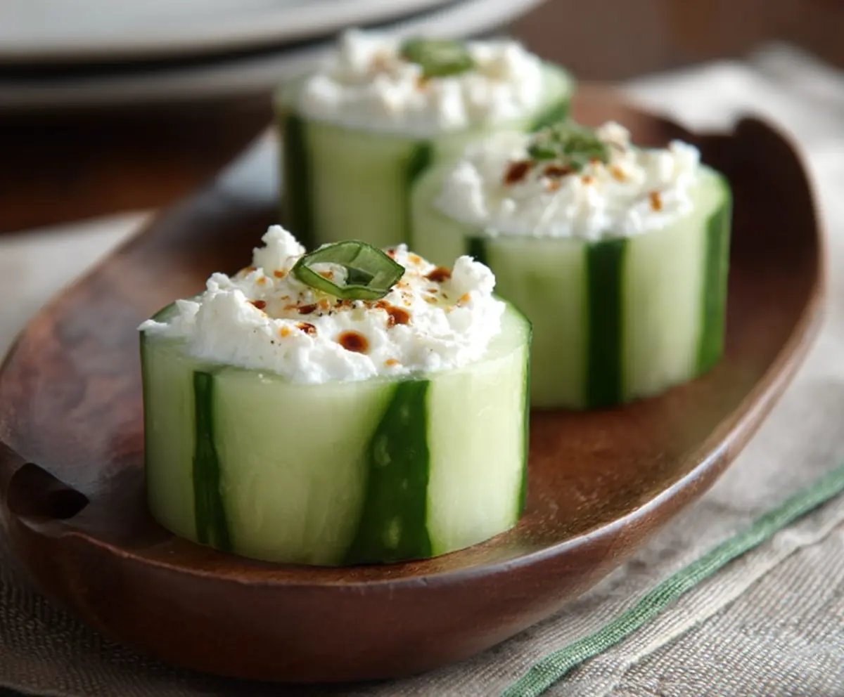Fresh Cottage Cheese Cucumber Snack Cups