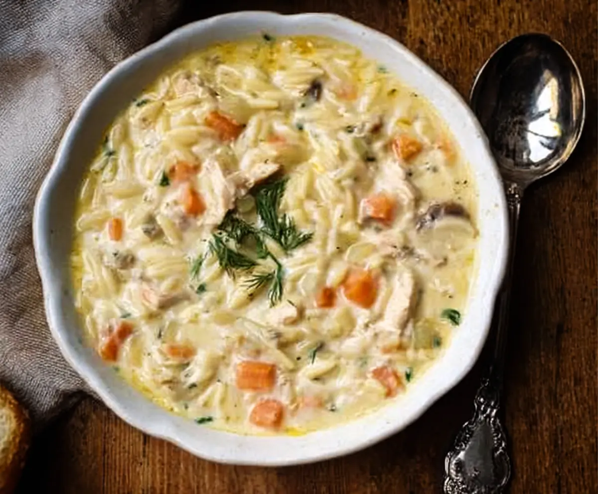 Creamy Chicken Orzo Winter Soup