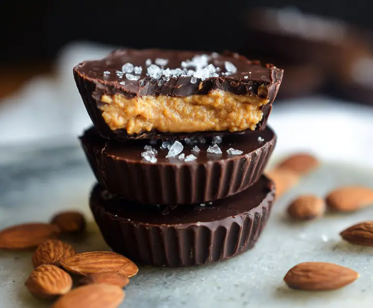 Dark Chocolate Almond Butter Cups