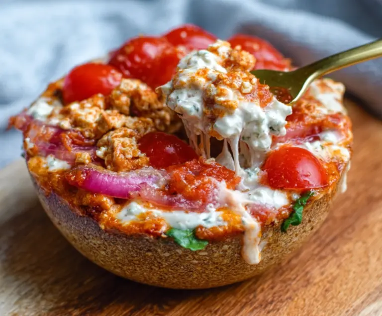 Healthy Cottage Cheese Pizza Bowl