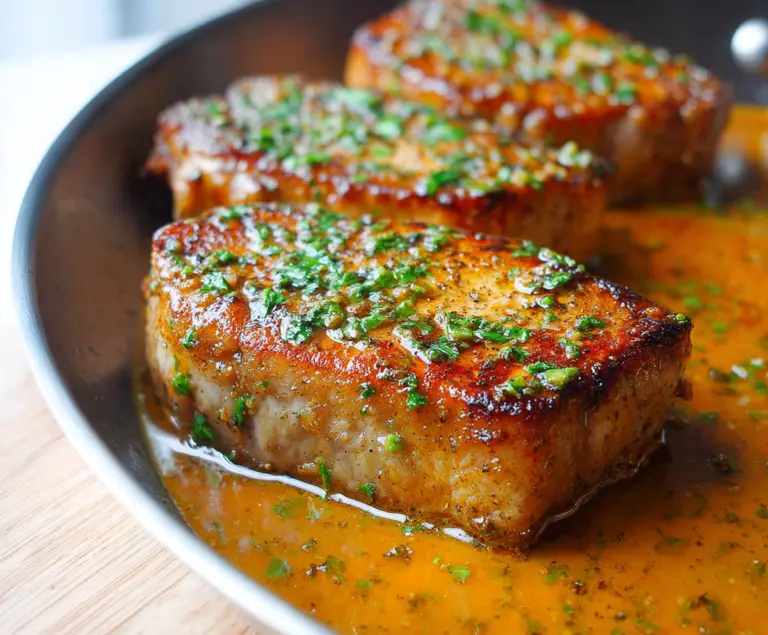Juicy Pan Seared Pork Chops