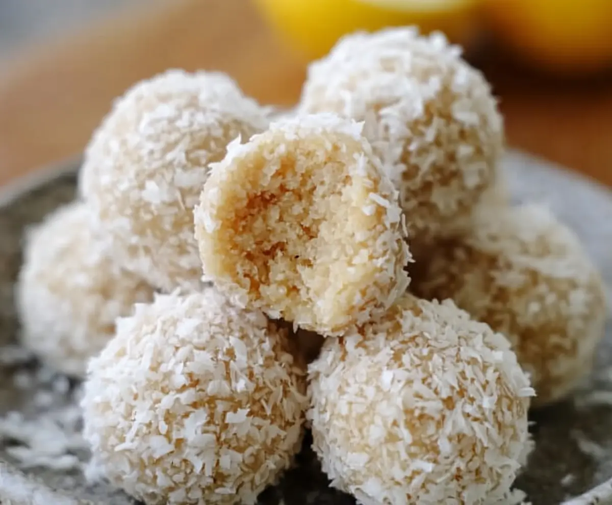 Easy Lemon Coconut Protein Balls